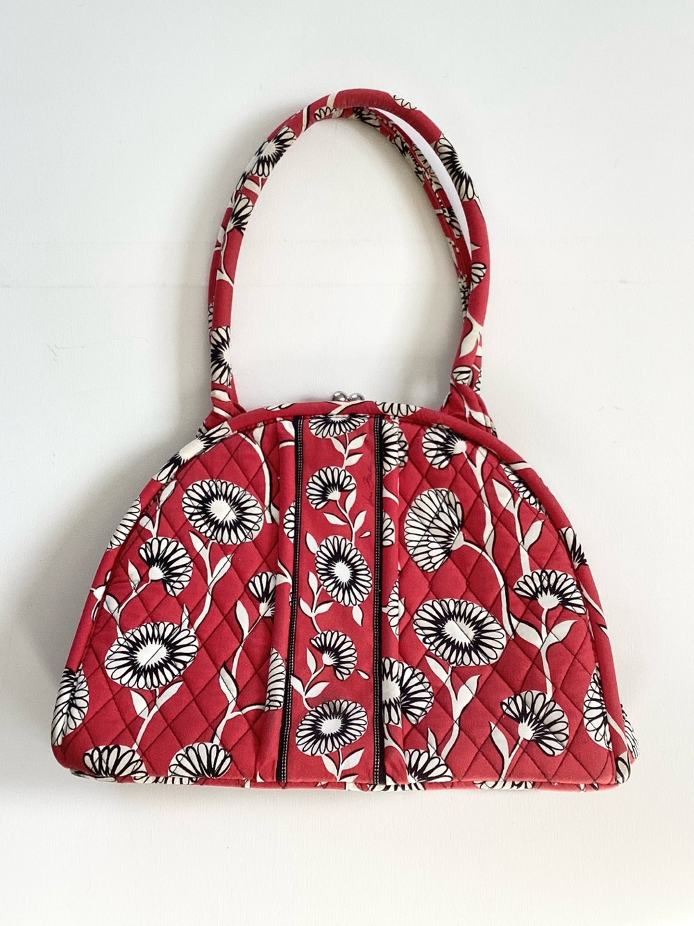 Vera Bradley Red Floral Eloise Kiss Lock Purse